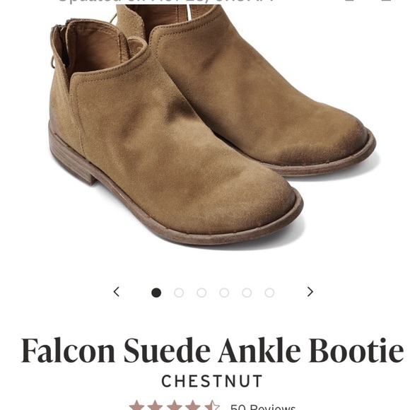 beek Shoes - Beek Falcon Suede Ankle Bootie - Chestnut sz 8.5